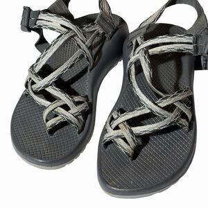 Chaco Hiking Sandals Womens Size 7 Gray Toe Loop Strappy Sports Outdoors